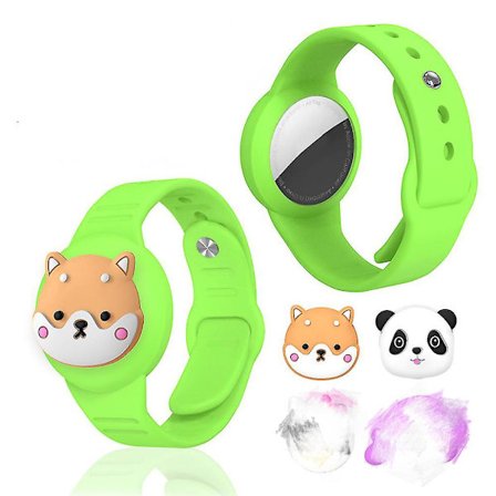 2 kpl Airtag-pidike lapsille, Airtag-rannekoru lapsille, söpö sarjakuva DIY lasten Air Tag -ranneke silikoninen kadonneen estävä rannekoru