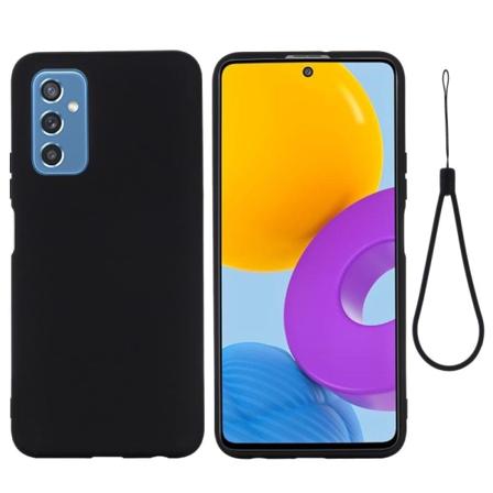 Matte Liquid Samsung Galaxy M52 5G silikone cover - Sort Black