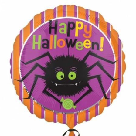 Folieballong - Happy Halloween Spider 43 Cm