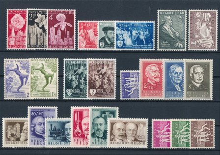 Belgien - Komplet årgang 1955 - Postfrisk