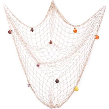 Gammel Tjikko fiskenet dekoration, maritim dekoration, Middelhavet stil fiske dekorative med farvede snegle, net soveværelse stue væg bar