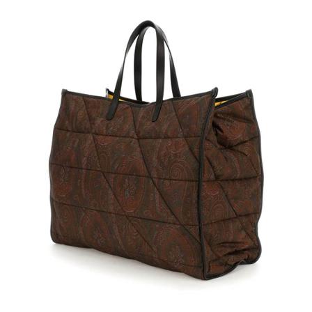 Etro, quilted nylon maxi shopping bag Bruin, Dames, Maat:ONE Size