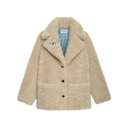 Zadig & Voltaire Laure Soft Curly Frakke inbo, Dame Uldfrakker