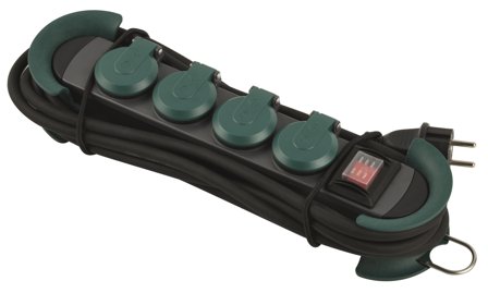 Rutab 500.200 Ulkojatkojohto 4-osainen, 4 m johto, Liitäntätulpat & kaapelit