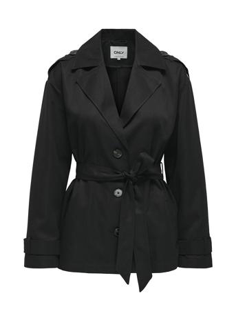 Onlline Short Trenchcoat Otw Noos Black ONLY