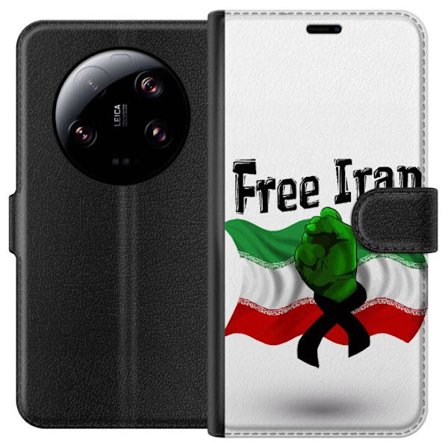 Kompatibelt Lommeboketui til Xiaomi 13 Ultra Free Iran-symbol med knyttneve og iransk flagg