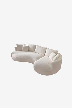 Hanah Home - Hörnsoffa Venedik Right - Vit - Divansoffor - Från Homeroom