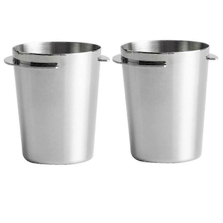 51 mm doseringskopp för kaffemaskin - 2 st rostfria tillbehör (FMY)