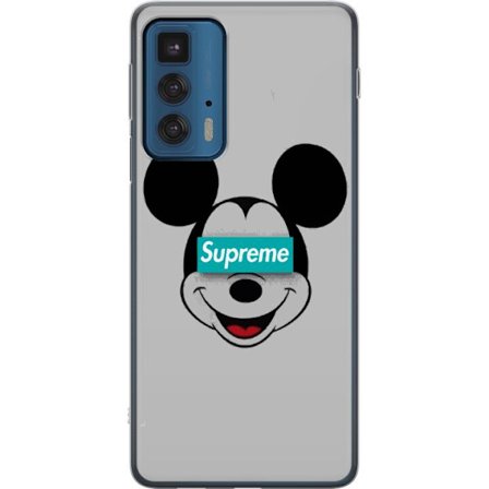 Kompatibelt Mobildeksel til Motorola Motorola Edge 20 Pro Mickey Mouse ansikt med Supreme logo streetwear inspirert pop art motiv perfekt for fans av
