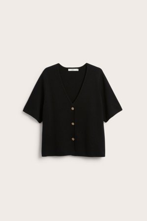 Kappahl | Kortermet cardigan med metallknapper Svart 2XL | Svart