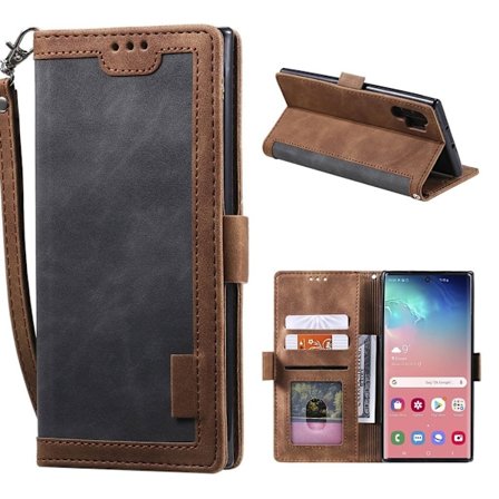 Suburbian läder Samsung Galaxy Note 10 Plus fodral - Silver/Grå