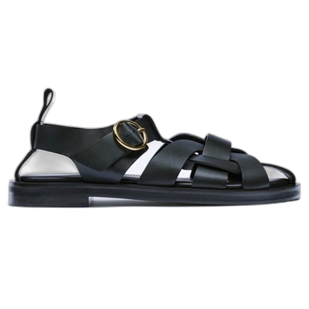 Leather cage sandals Zara