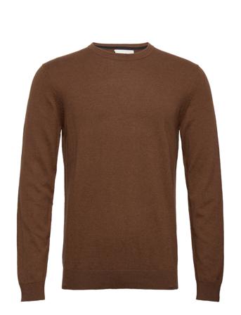 Bs Milas Regular Fit Knitwear Neulepaita Pyöreä Kaula-aukko Ruskea Bruun & Stengade