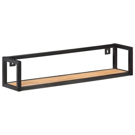 Vidaxl Vägghyllor 2 St 80 Cm Massivt Akaciaträ Svart