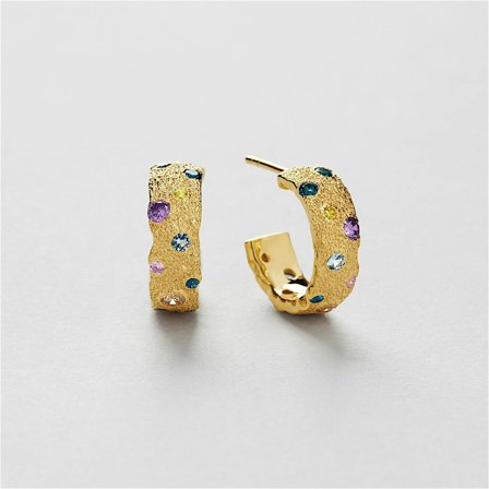 Rainbow Creolen - 24K VERGOLDETES STERLINGSILBER