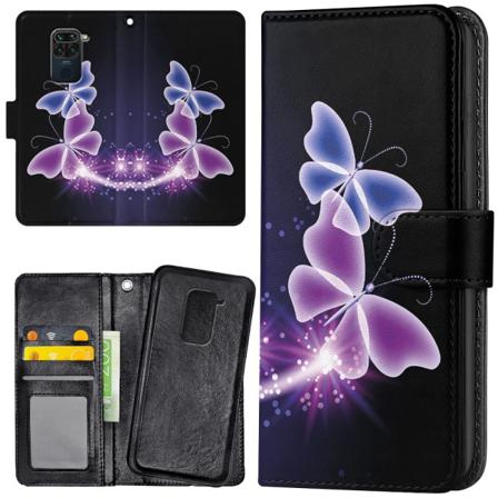 Xiaomi Redmi Note 9 - Mobilfodral Lila Fjärilar