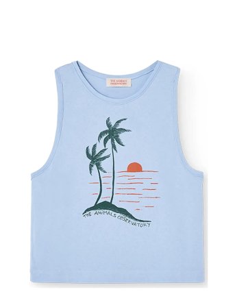 THE ANIMALS OBSERVATORY Frog Kid Tank Top Soft Blue - Blue - 3 Y
