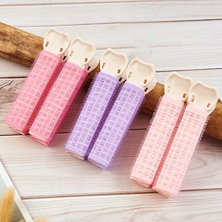 2PCS/Pack Bangs Hair Root Fluffy Lazy Hair Clips Hair Top Styling Hairpins Hair Rollers Bangs Curling Barrel Hair Clips Curlers