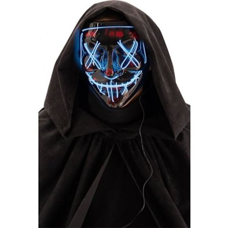Läskig mask med belysning