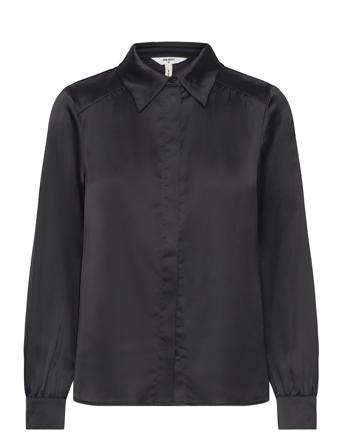 Objsateen L/S Shirt Black Object