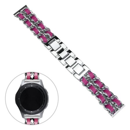 20mm rostfritt stål klockarmband - silver / Rose