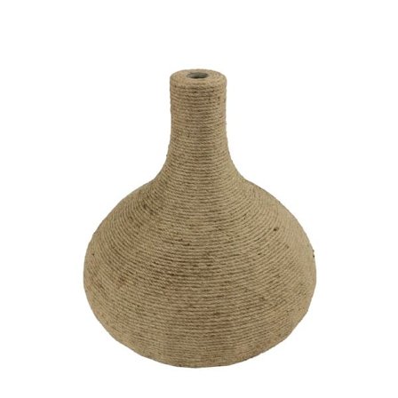 Rebvase, 39x39x42cm, naturlig krydsfinerfinish