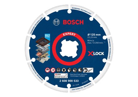 Bosch Expert Diamond Metal Wheel Diamatkapskiva med X-LOCK 125 x 22,23 mm, Maskintillbehör & förbrukning