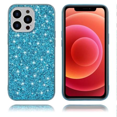 Glitter iPhone 13 Pro Max skal - Blå Blå