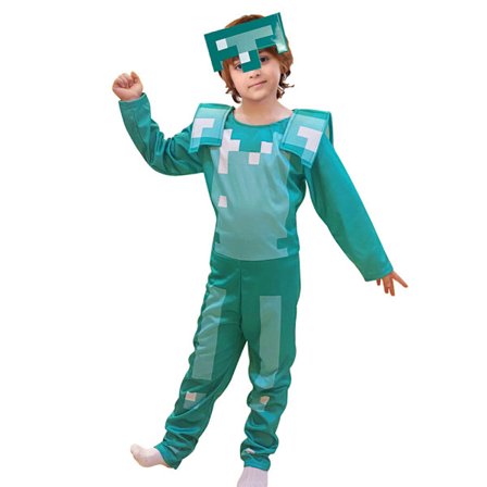 Minecraft Cosplay Kostyme for barn Diamond Armor Z
