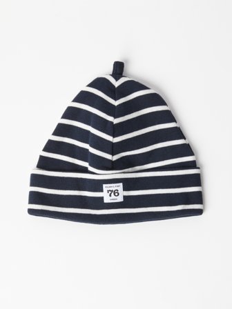 Polarn O. Pyret Mössa randig - 44|46 - barnkläder - blue