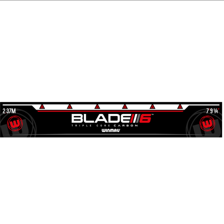 Winmau Blade 6 Oche Line Darts Mat - Self-Adhesive Red Line - Durable Plastic