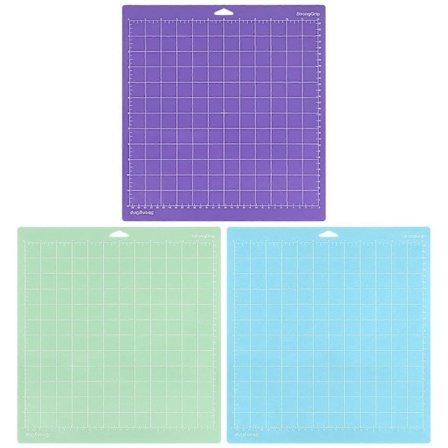 3 stk. Forskellige skæremåtter til Cricut Explore Air 2/Air/One/Maker 12X12 tommer Klæbende skæremåtter Erstatning
