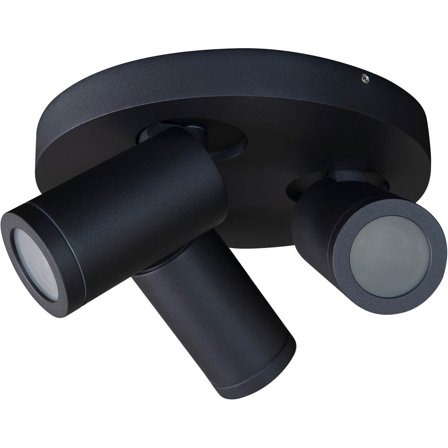 Armaturhantverk - Baderomstaklampe Torsö T 980, 3 spot rund Svart