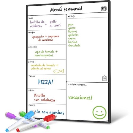 A3 Magnetisk Kylskåpskalender - Stor Menyplanerare, Påminnelse, Inkopslista - Magnetisk Whiteboard - Veckovis