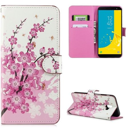 Plånboksfodral Samsung Galaxy J6 Plus - Körsbärsblommor