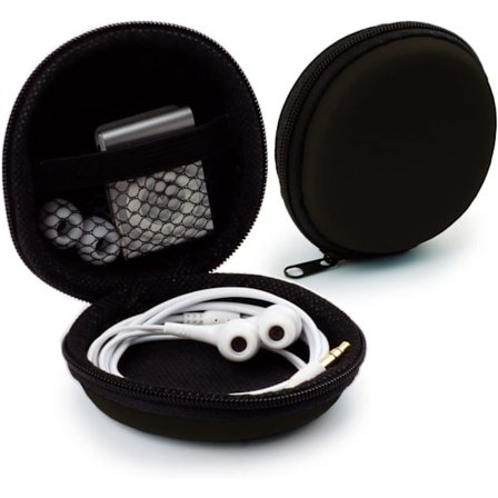 3 stk. Universaletui for in-ear-hodetelefoner - hardt etui for øre