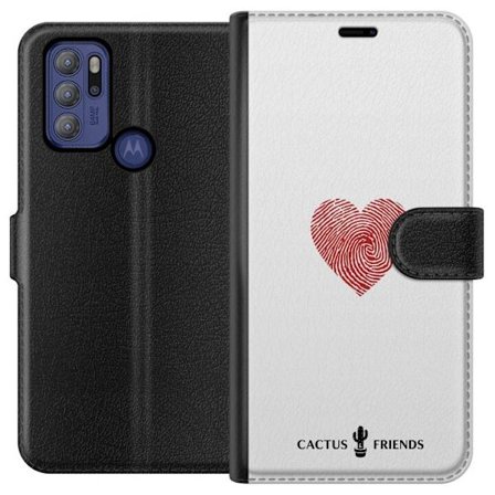 Kompatibel Tegnebogsetui til Motorola Motorola Moto G60S Cactus and Friends - Fingerprint Love