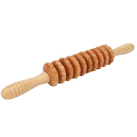 Massage Roller Stick Meridian Back Massage Trä Eliminera Trötthet Minska Fett Muskelavlastning Roller Verktyg Trä Färg