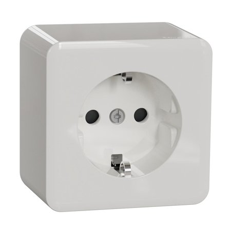 Schneider Electric Exxact WDE015576 Stikkontakt 1-veis, utenpåliggende Hurtigkobling, Strømbrytere & vegguttak