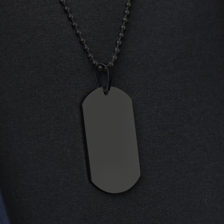 Svart Halsband med Dog Tag för män - Dogtag Halskedjor