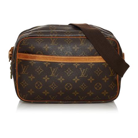 Louis Vuitton Vintage, Pre-owned Reporter PM Monogram Crossbody bag Bruin, Dames, Maat:ONE Size,Canvas