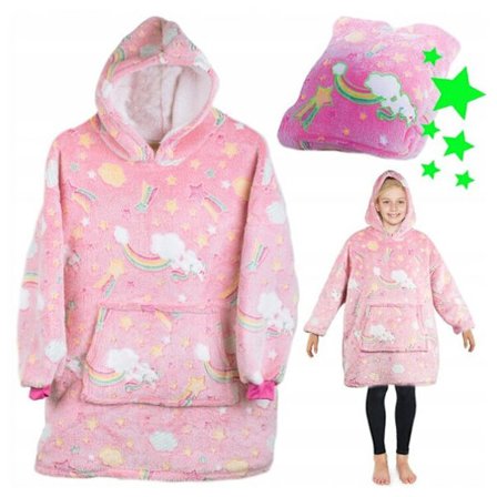 Børne selvlysende trøje, pink