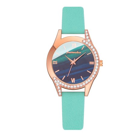 Klocka för kvinnor, mode, rostfritt stål, casual, klänning, armband, kristall