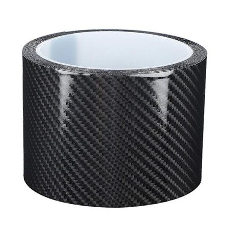 Sort Kulfiber Beskyttelsesfilm Bildørkantbeskytter Anti-ridse Klistermærke (7cm x 3 meter)