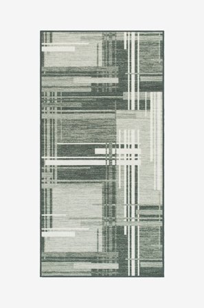 KM Home - Kumitettu matto Alba - Vihreä - Sileät matot - 80X200 - - Homeroom