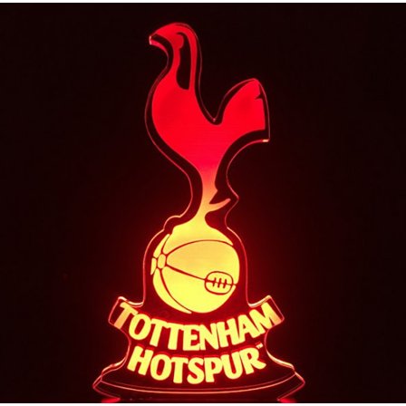 Tottenham Hotspur F.C. USB 3D Anime Natlampe Atmosfærisk LED Bordlampe Julegaver til fodboldfans Dekorativ lampe til børn