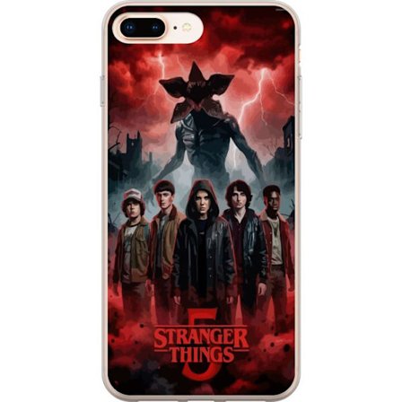 Yhteensopiva Puhelinkuori Apple Apple iPhone 7 Plus Pimeä Stranger Things -inspiroima fantasiakuvaus salamalla, dramaattisella taivaalla ja intensiiv