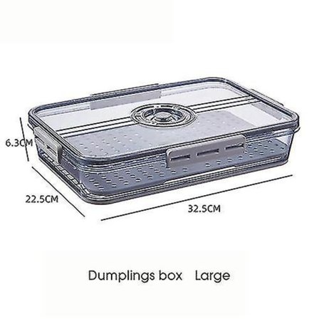 Grå 2L Opbevaringsboks Køleskab Transparent Æg Mad