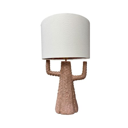 Pöytävalaisin, polyresiinijalusta, valkoinen varjostin, 30x30x55 cm