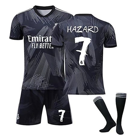 Real Madrid CF 22-23 Modeller med samme mærke Jersey HAZARD Nr 7 Fodboldtrøje sæt